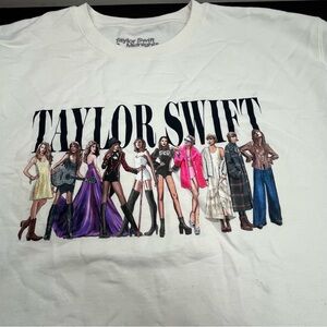Taylor Swift Midnights White Long Sleeve Womens Sweatshirt Size 3XL Tour *FLAWED